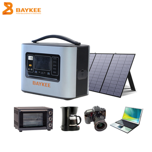 Solar Portable Charger and Generator, High-Capacity Power Station with Pure Sine Wave Inverter for Camping