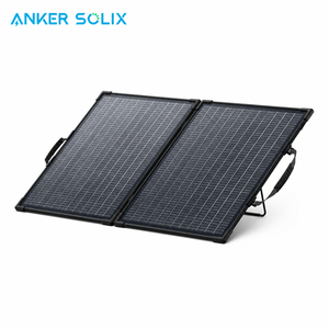 Anker SOLIX Solarbank PS100 100W Solar Panel Foldable Bifacial IP68 N-Type Emergency Charger Kit For Hurricane Power Outage