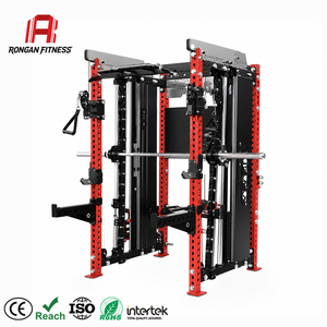 Home Use All In One Smith Machine Comprehensive Trainer Power Cage Q235 Steel Multi Function Power Rack Cable Crossover