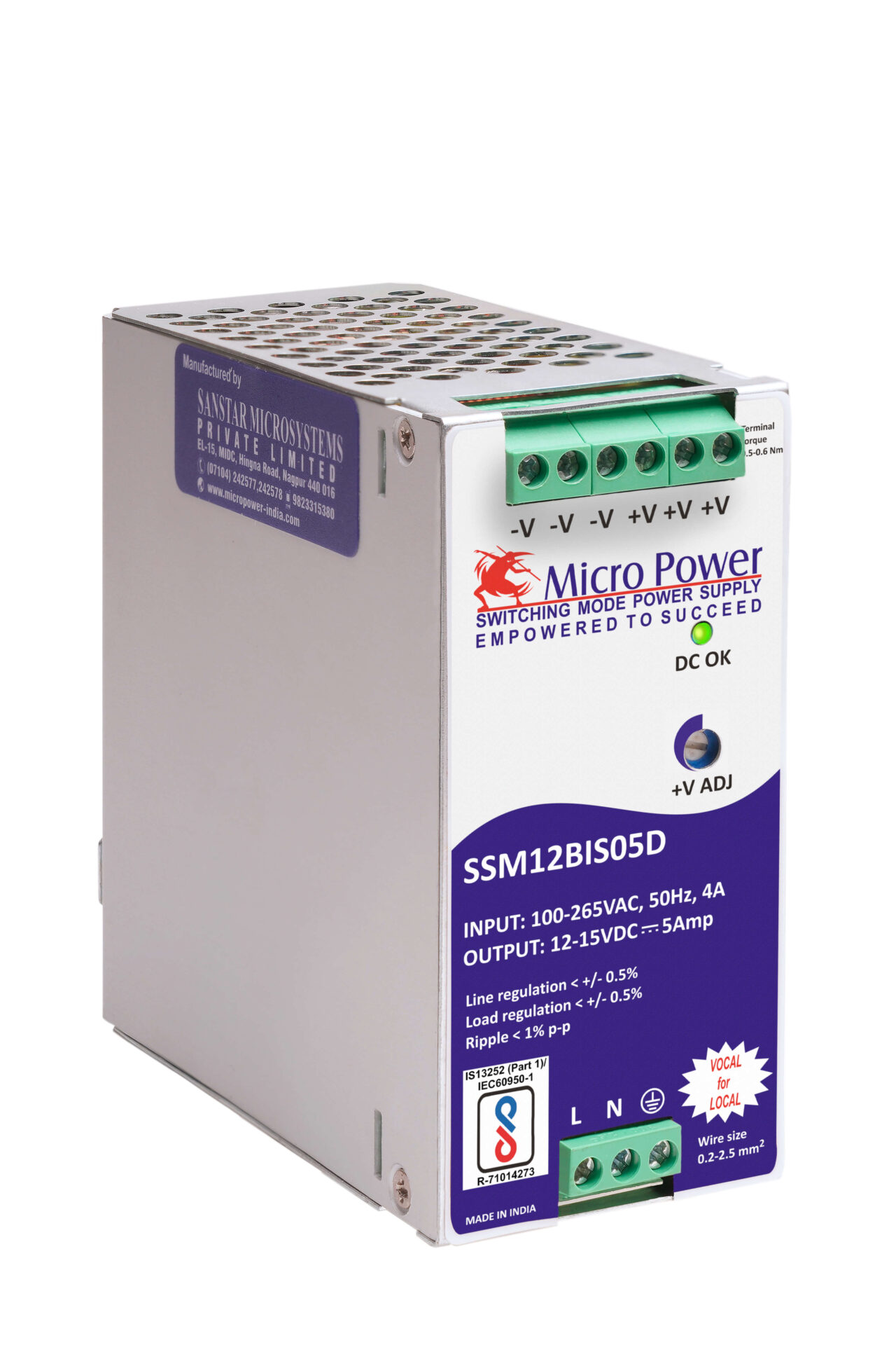 12V DIN Rail Mounting Power Supplies