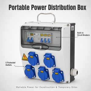 Portable Socket Box 5 Sockets IP67 Waterproof