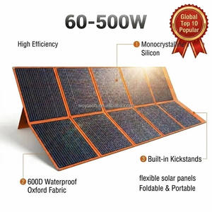High Efficiency 60/80/100/150/200/300/400/500W Foldable PET Solar Panels Portable Charger With MPPT Controller For RV Camping